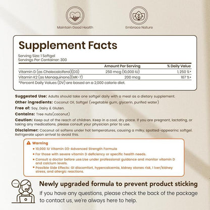 K2Kinetics D3 + K2 Daily Support Bone Strength & Calcium Balance