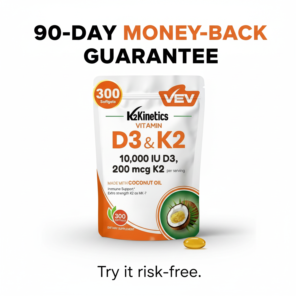 K2Kinetics D3 + K2 Daily Support Bone Strength & Calcium Balance