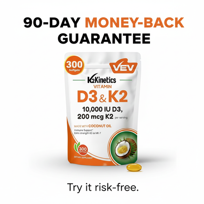 K2Kinetics D3 + K2 Daily Support Bone Strength & Calcium Balance