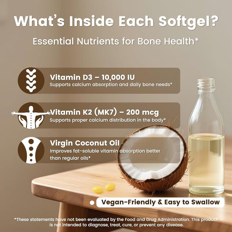 K2Kinetics D3 + K2 Daily Support Bone Strength & Calcium Balance